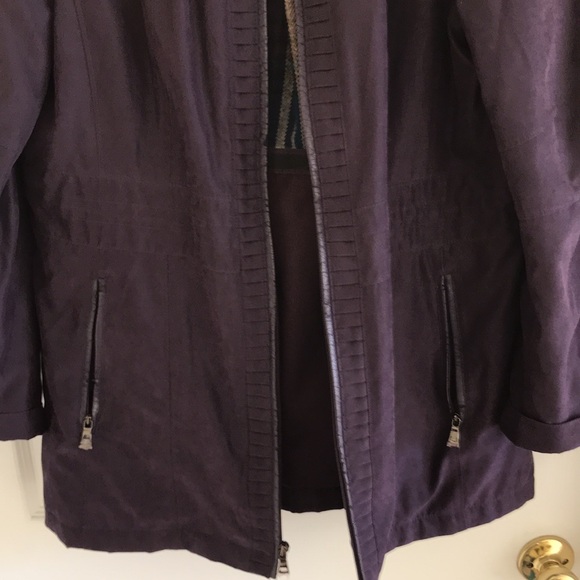Jones New York winter coat jacket deep plumb color size large. - Picture 4 of 4